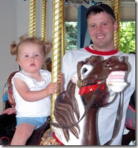 Toddler on Rexburg Carousel