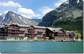 Many Glacier Lodge across Lake