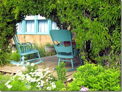 Blue Chairs on Couse Porch - B