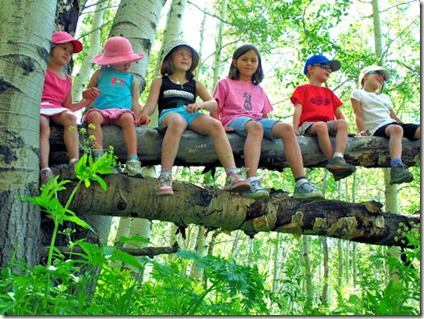 Eric's Kids on Log - B