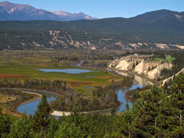 Meandering Columbia River in BC