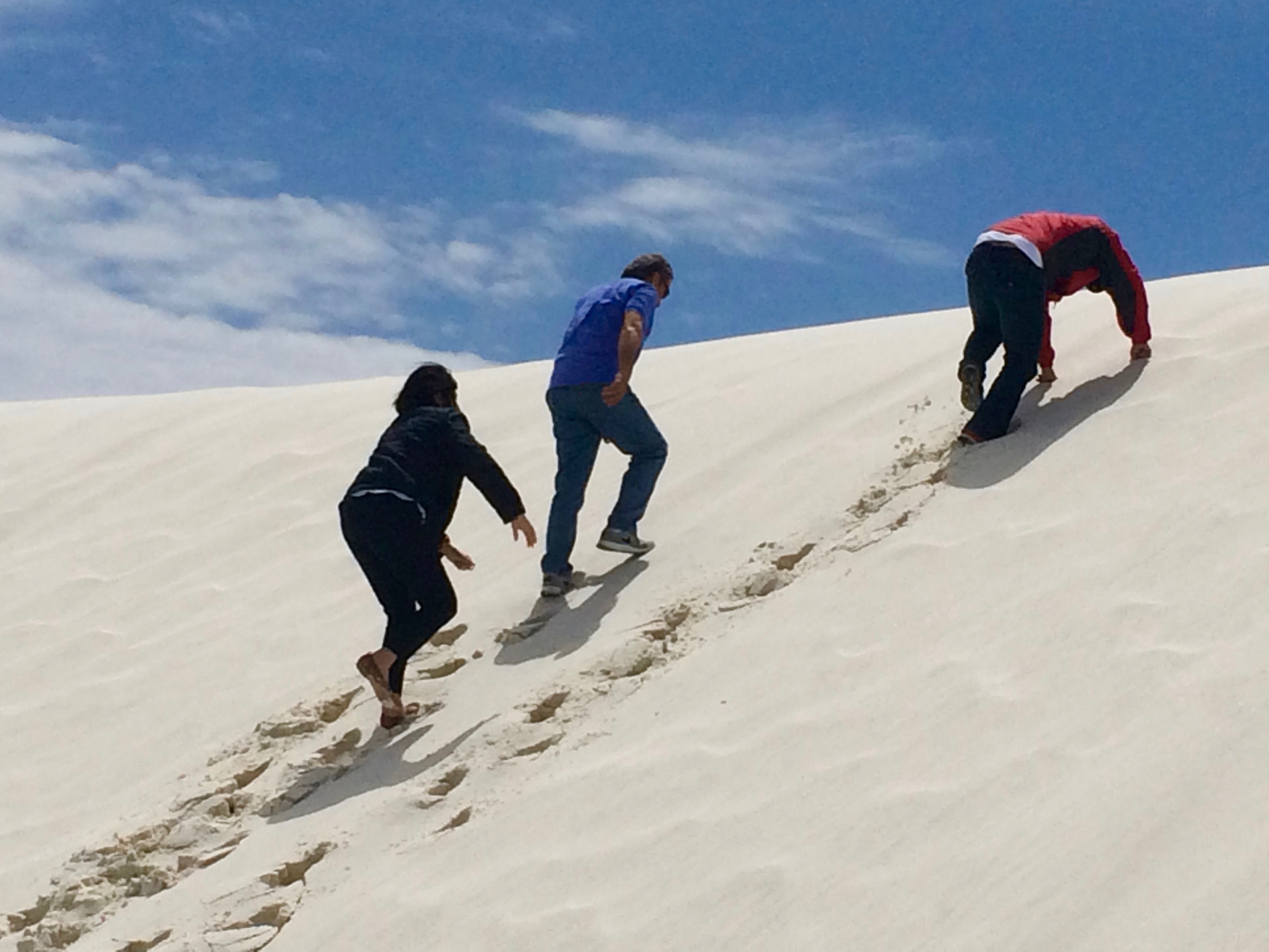 Climbing the White Sands Dunes