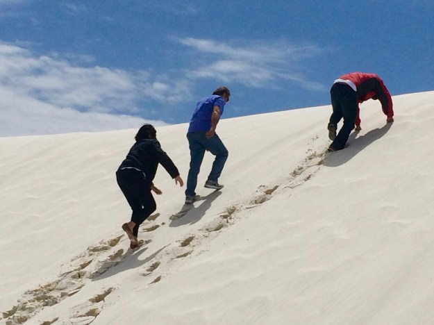 Climbing the White Sands Dunes
